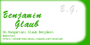 benjamin glaub business card